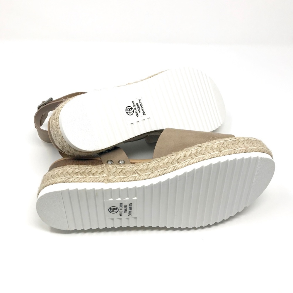 🦋LAST PAIR🦋Espadrille Natural Vegan Wedge Flats - Picture 7 of 7
